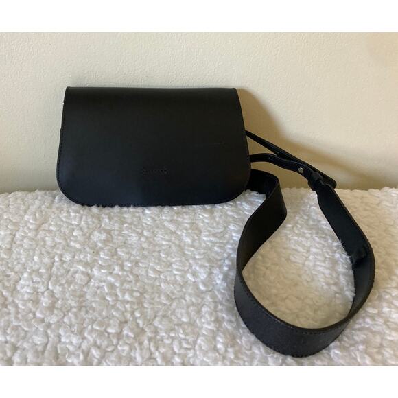 COS Black Leather Crossbody Purse/Handbag with detachable belt - Picture 3 of 10